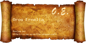 Oros Ernella névjegykártya